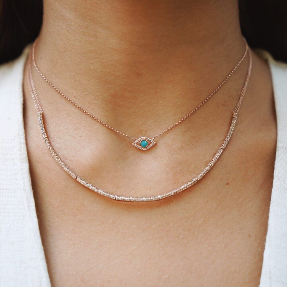Diamond Hinged Bar Necklace