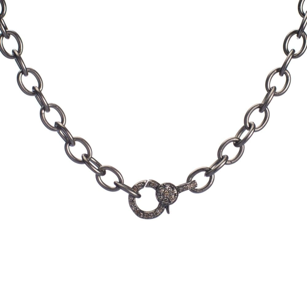 Mini Diamond 2-Sided Clasp Chain Necklace