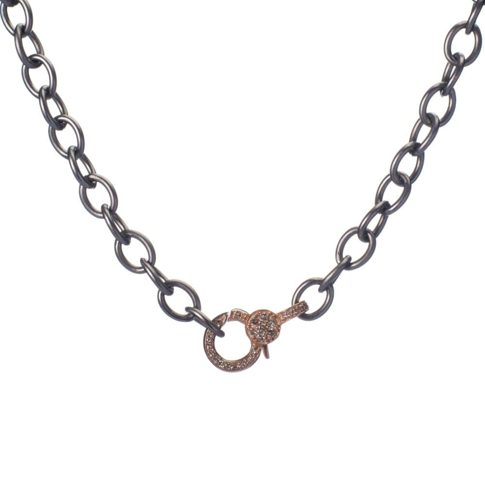 Mini Diamond 2-Sided Clasp Chain Necklace