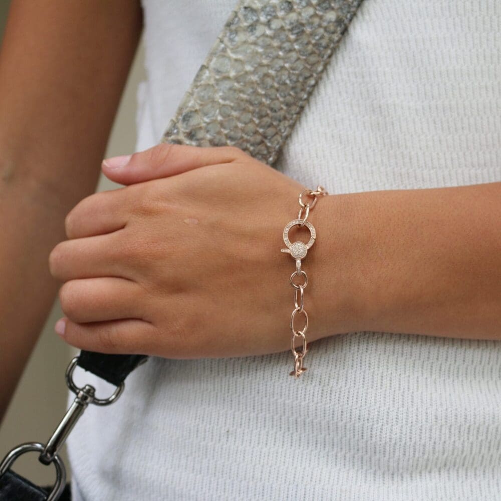 Chain Bracelet with Diamond Clasp