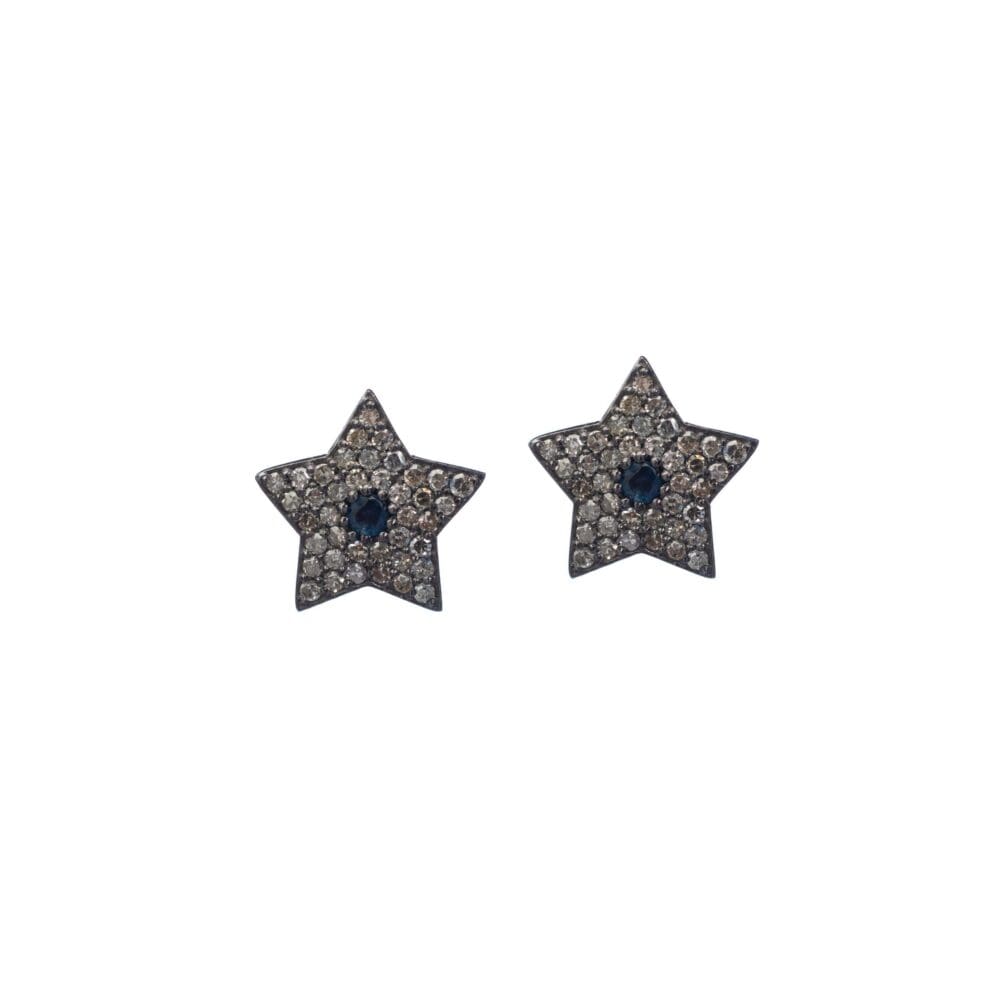 Diamond Star with Sapphire Studs