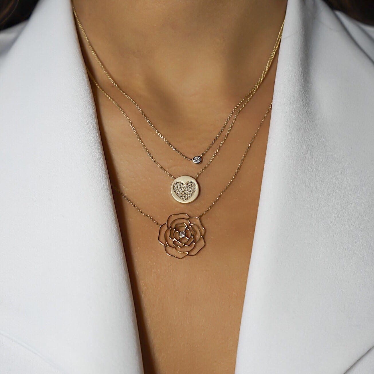 Mini Diamond Solitaire Necklace