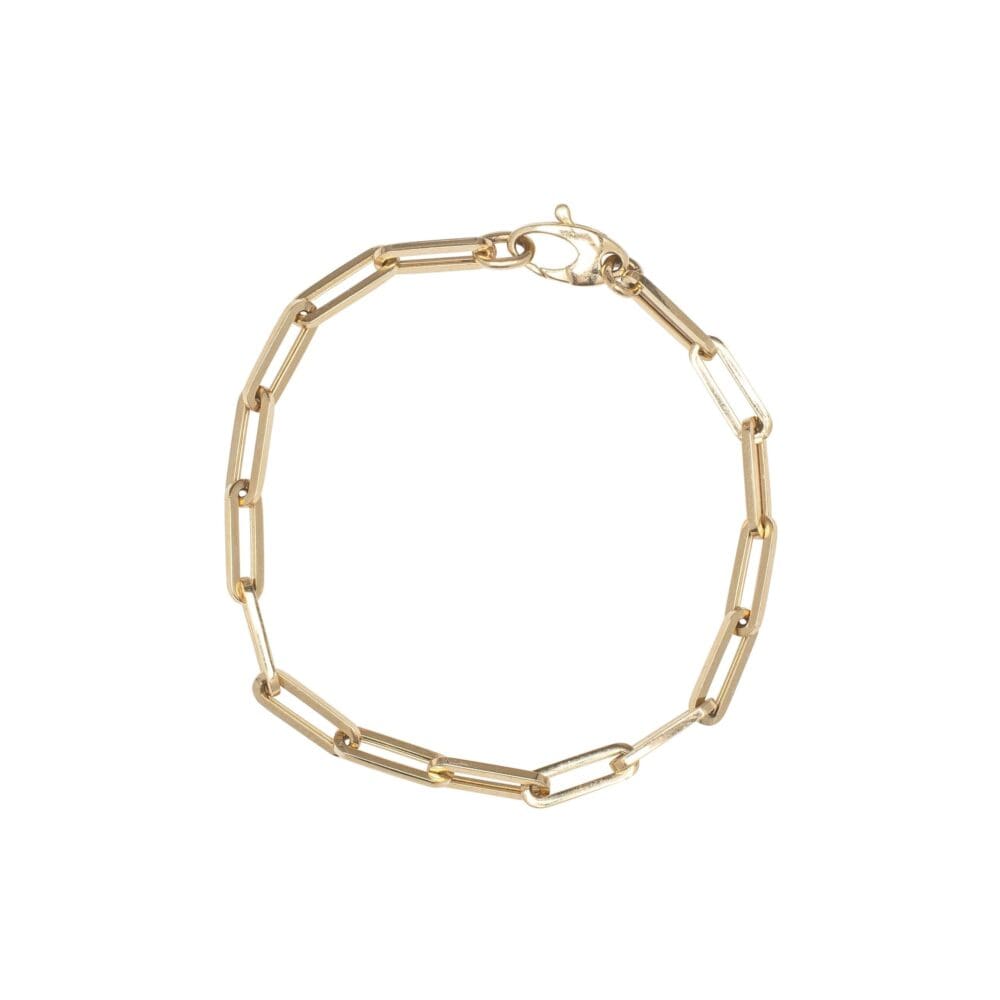 Small Chain Link Bracelet Yellow Gold