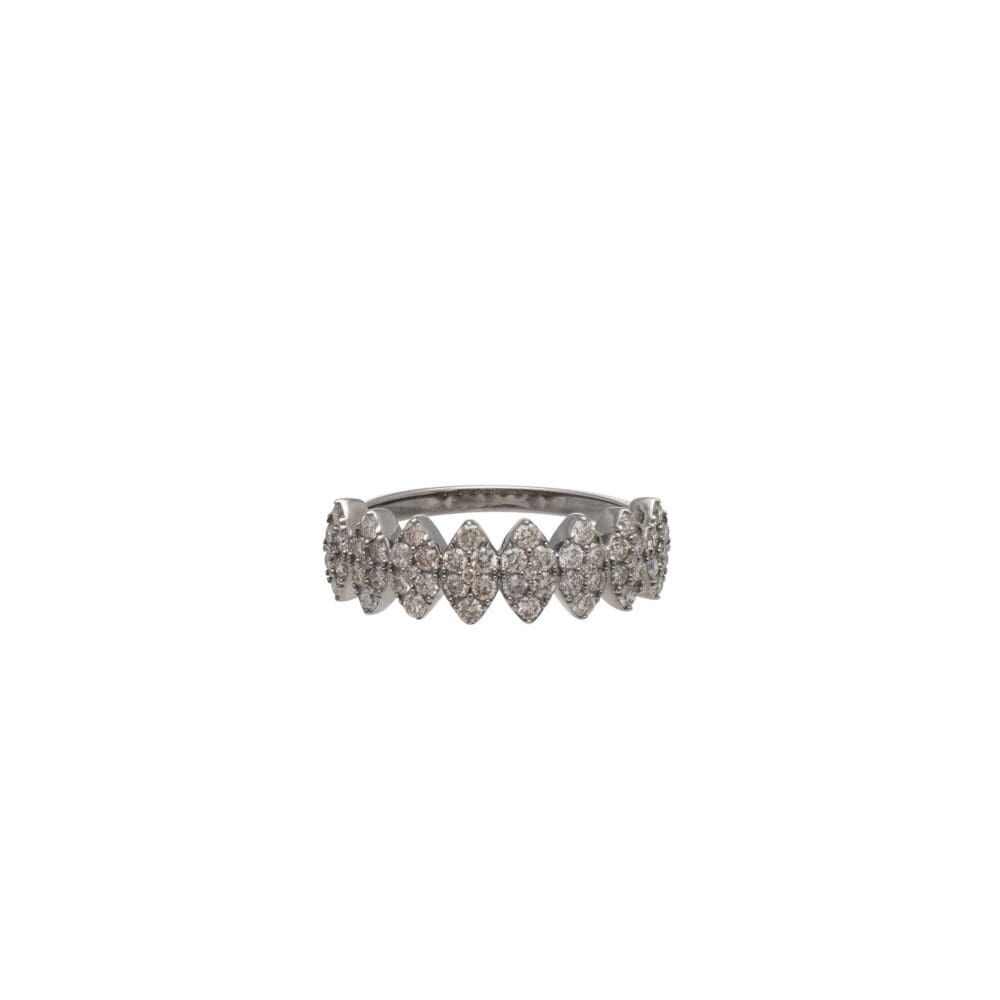 Diamond Marquise Ring Sterling Silver