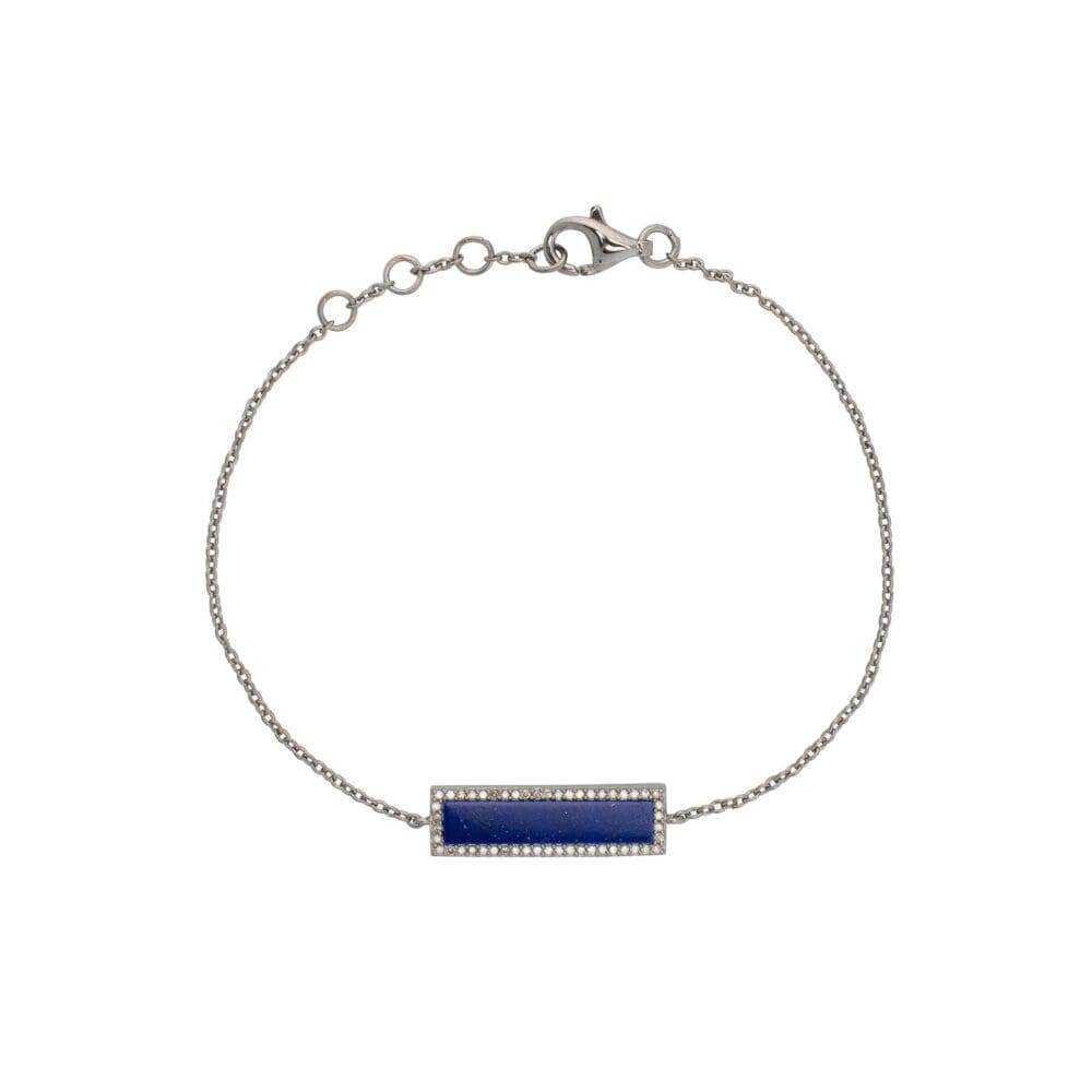 Diamond Lapis ID Bracelet