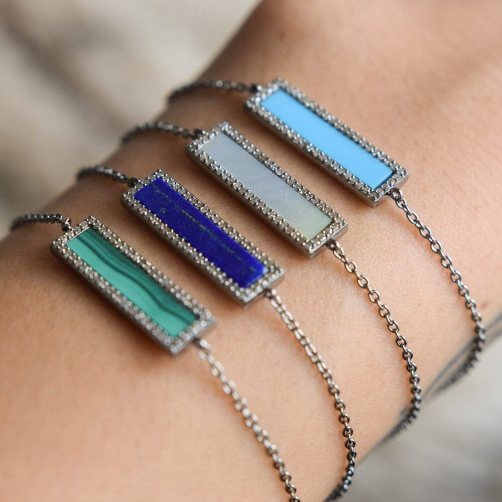 Diamond Turquoise ID Bracelet
