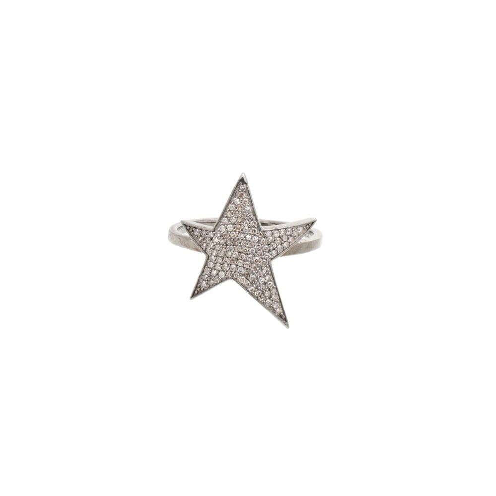 Asymmetrical Star Ring Sterling Silver