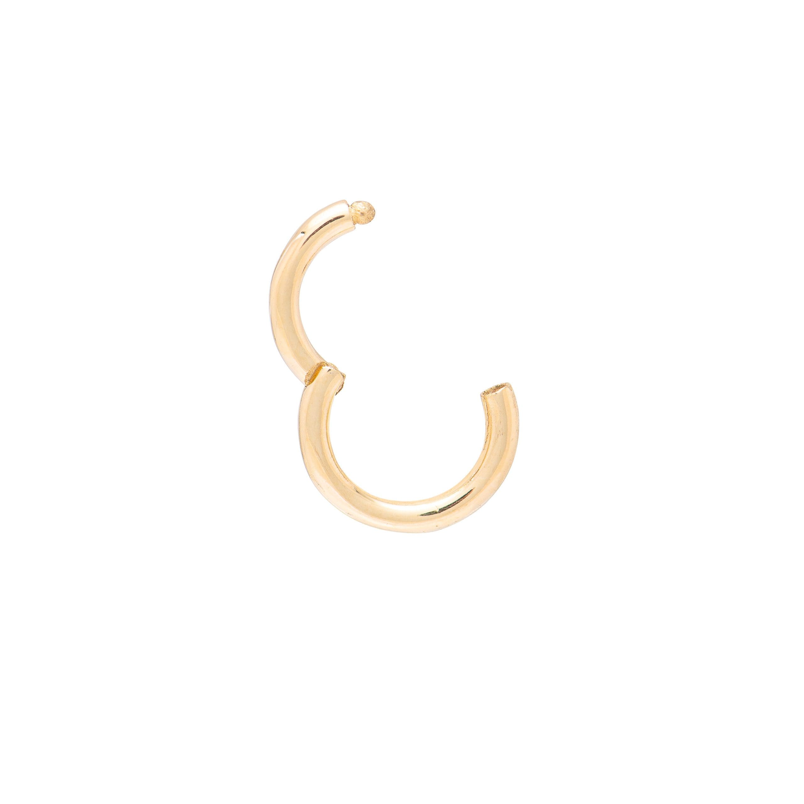 Open Round Clasp Charm Holder Yellow Gold